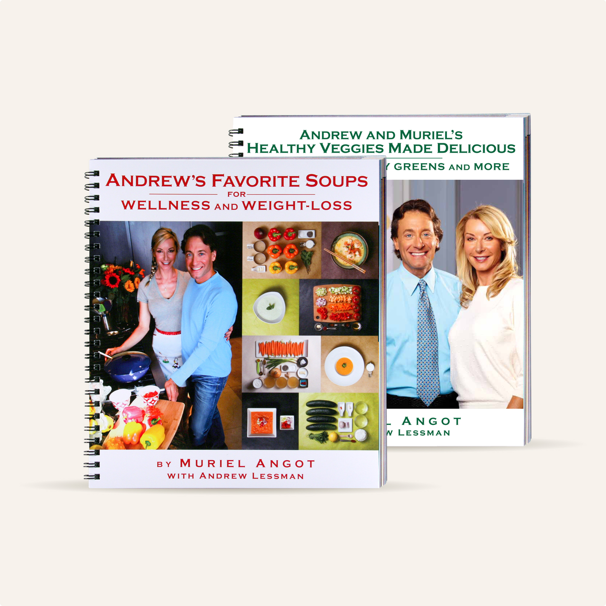 Book - Andrew's Favorite Soups & Healthy Veggies Cookbook Bundle by Muriel Angot with Andrew Lessman