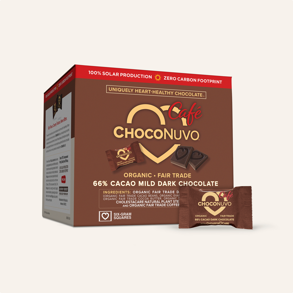 ChocoNuvo™ Café 66% Cacao Mild Dark Chocolate