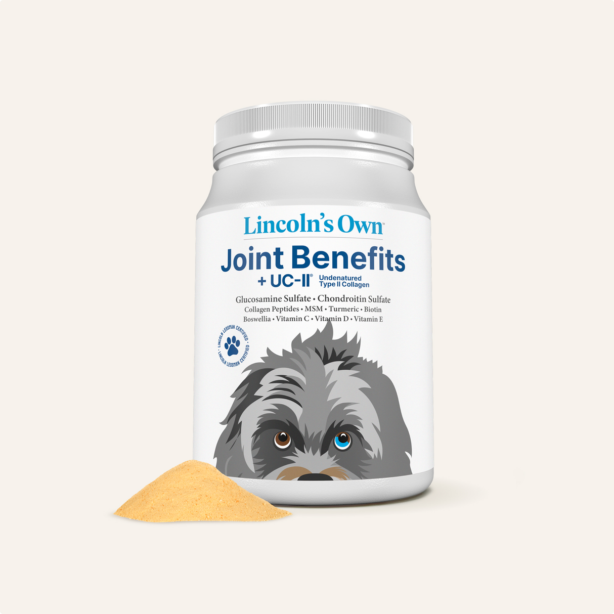 Lincoln’s Own™Joint Benefits for Dogs plus UC-II