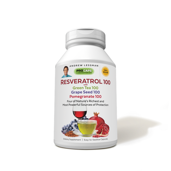 Resveratrol 100 with Green Tea 100 Grape Seed 100 Pomegranate 100