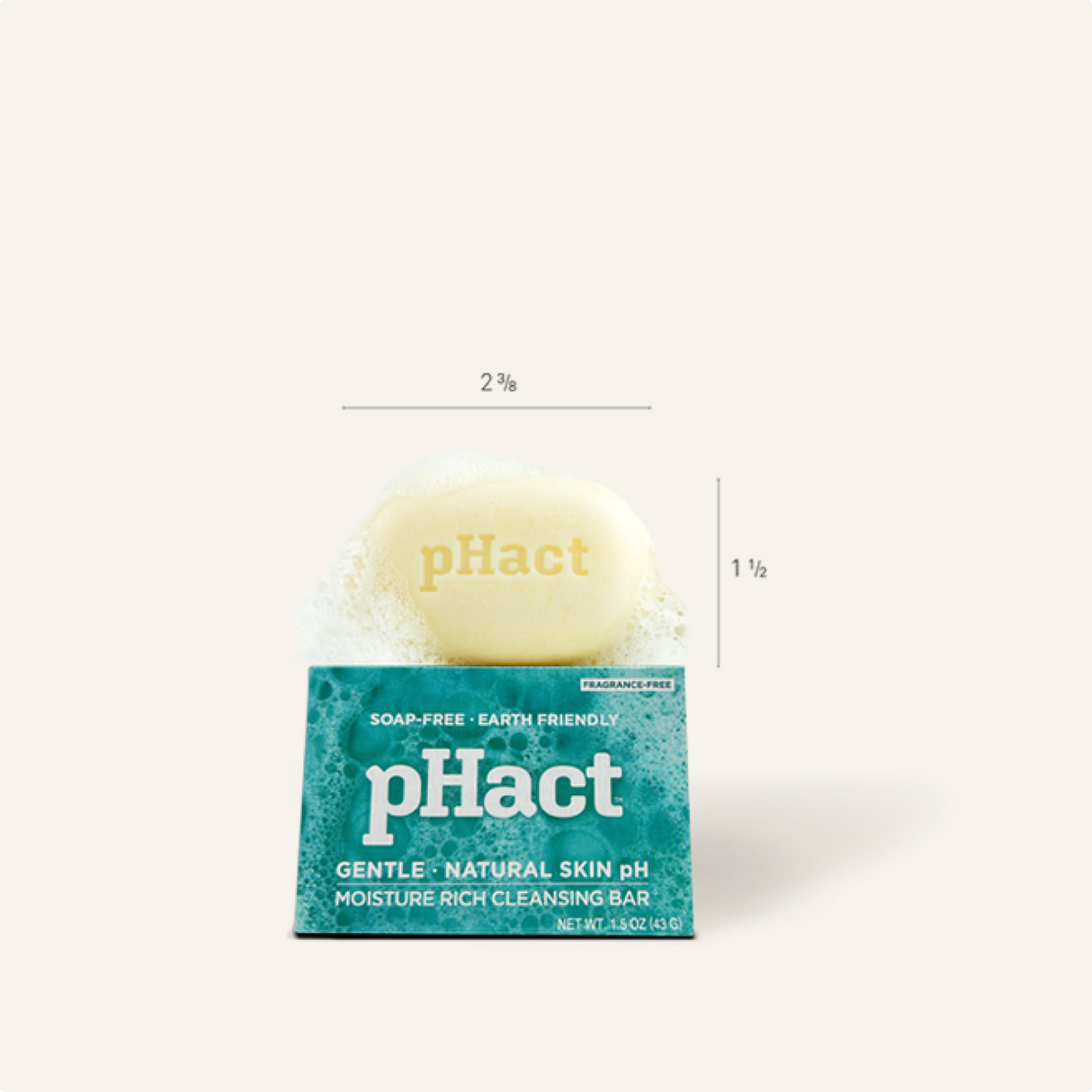 pHact™ Moisture-Rich, Soap-Free Cleansing Bar, Small Travel Size